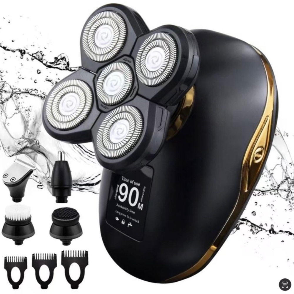 Electric Shaver 5-1 For Bald Men Head Waterproof Rechargeable Fast Charging. New